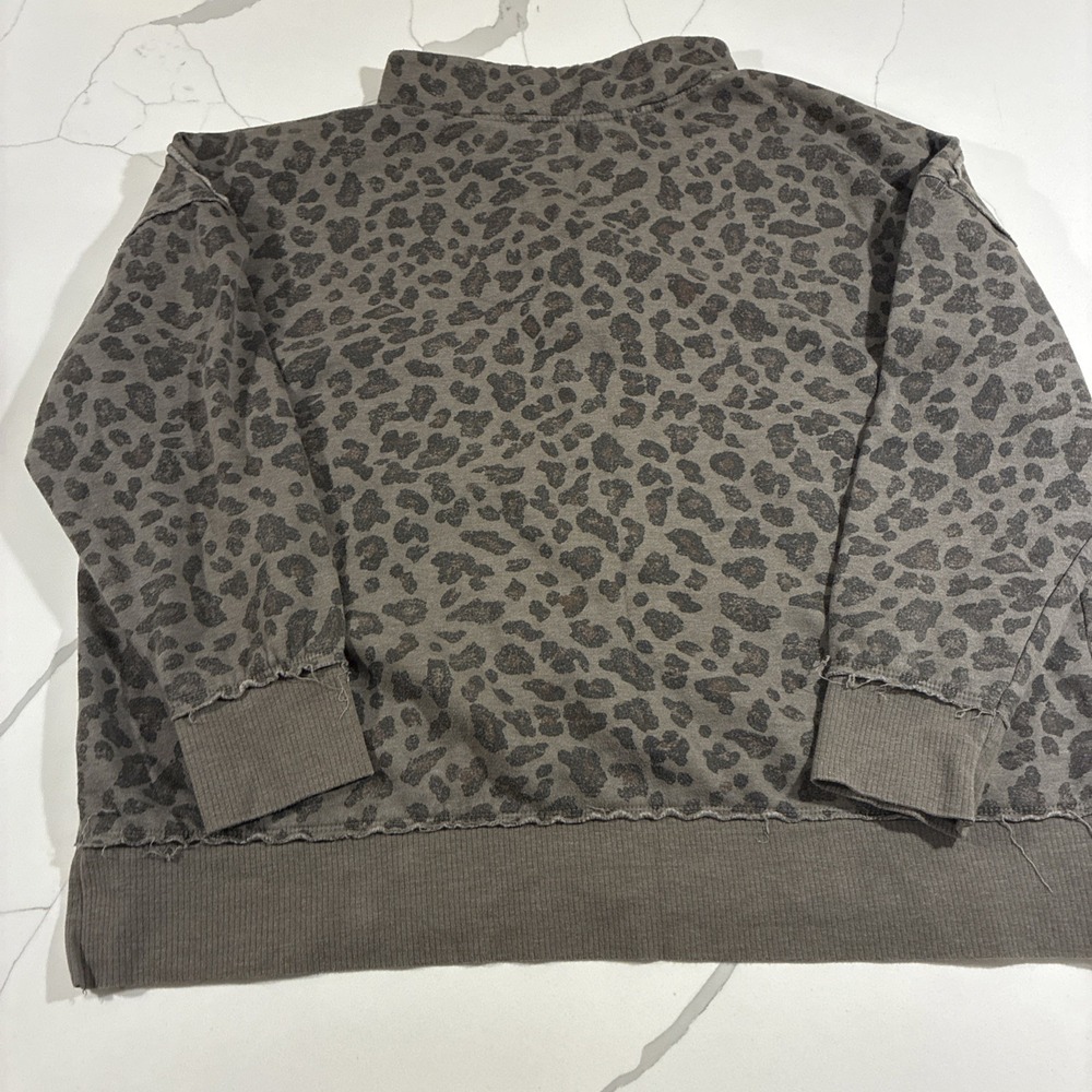 Maurices Animal Print Snap Button Fleece Sweatshirt - Picture 11 of 12